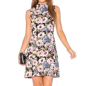 REBECCA TAYLOR Lavinia Rose High Collar Dress